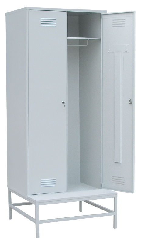 Шкаф для одежды на подставке с металлической скамьей 800х770х2000 слайд 3