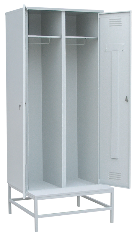 Шкаф для одежды на подставке с металлической скамьей 800х770х2000 слайд 4