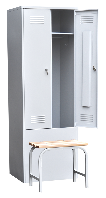 Шкаф для одежды 2-х створчатый с приставной скамьей (верх липа)500х600х1860 слайд 2