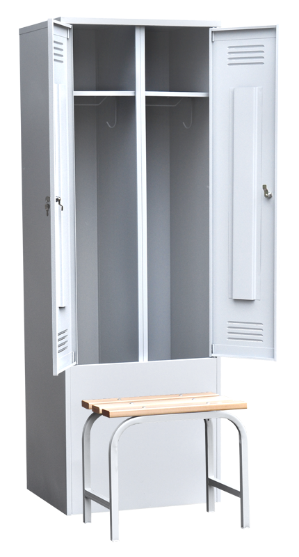 Шкаф для одежды 2-х створчатый с приставной скамьей (верх липа)500х600х1860 слайд 3
